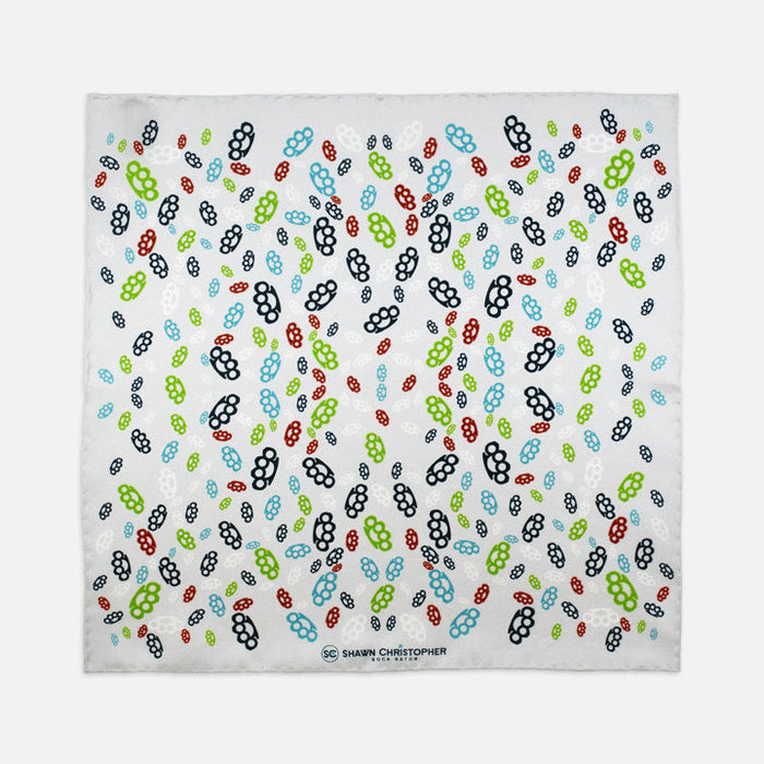 Brass Knuckles Abstract Pocket Square