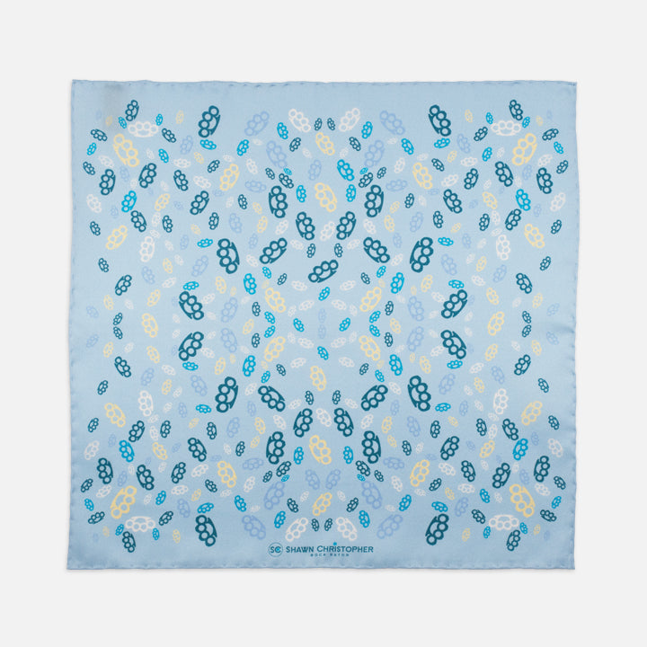 Brass Knuckles Abstract Pocket Square