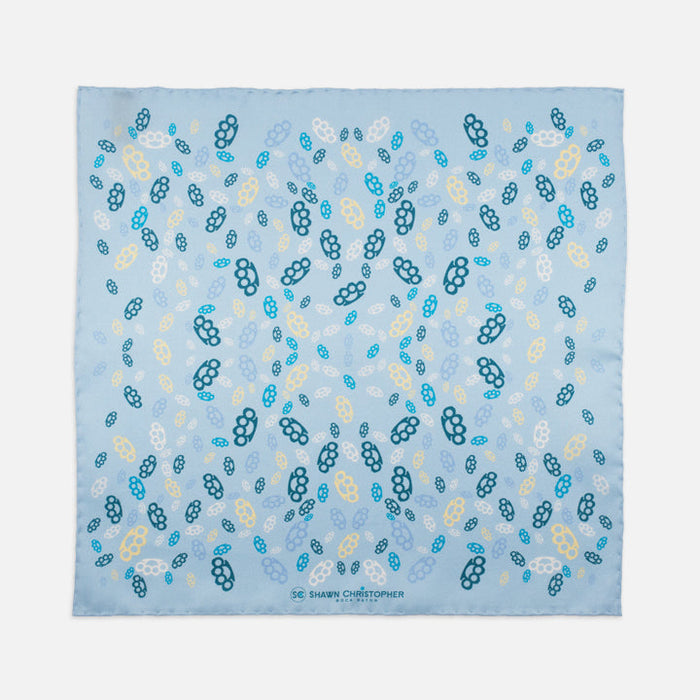 Brass Knuckles Abstract Pocket Square