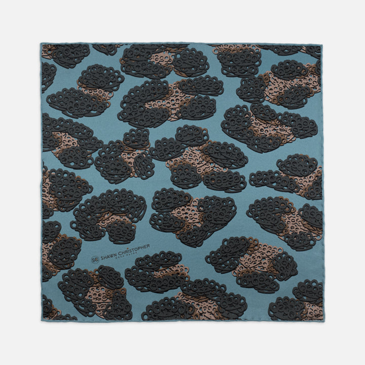 Brass Knuckles Leopard Pocket Square