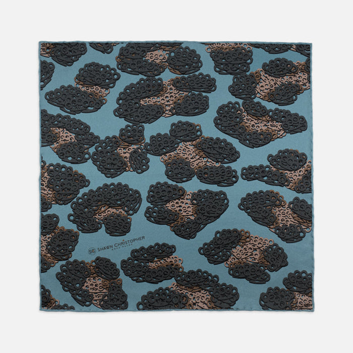 Brass Knuckles Leopard Pocket Square
