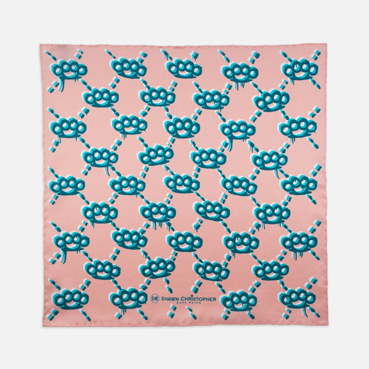 Brass Knuckles Paint Pocket Square