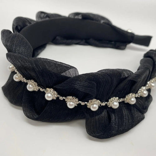 Sadie Pleated Pearl Headband