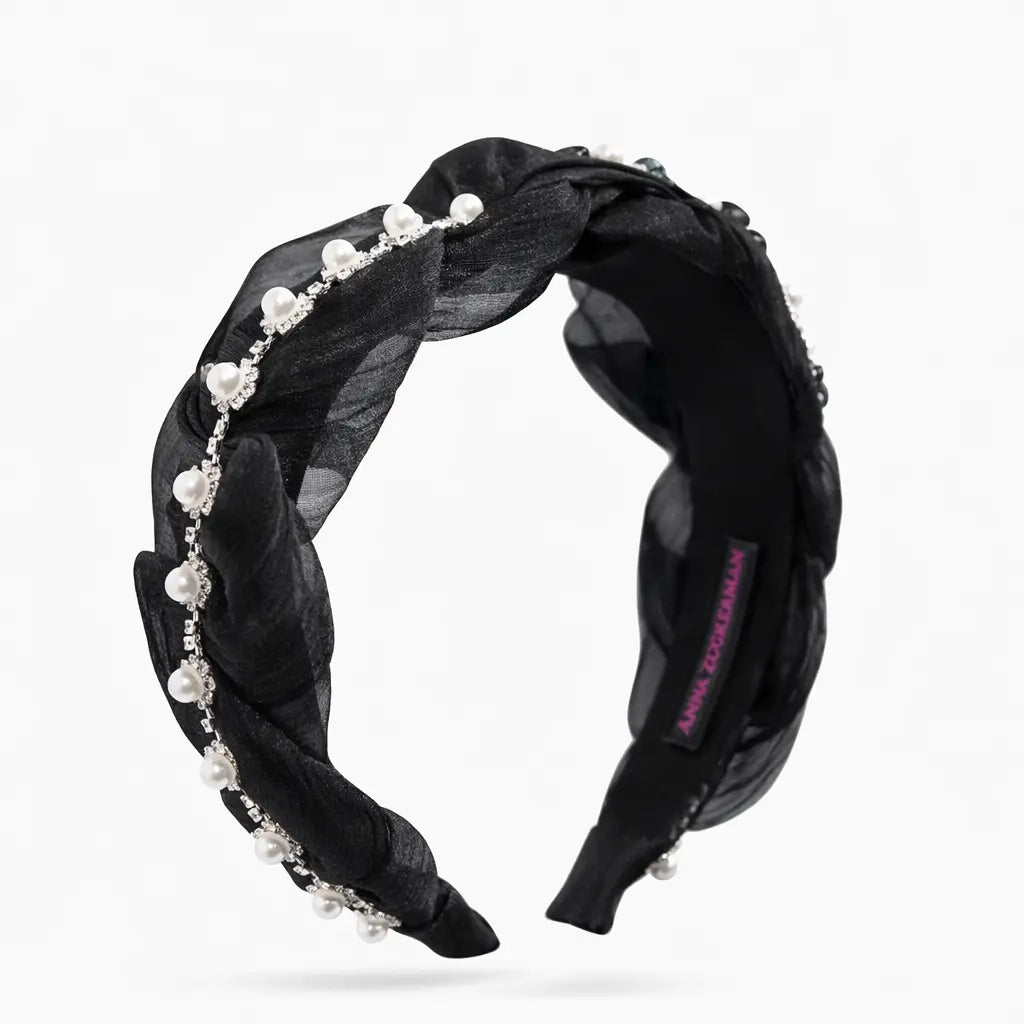 Sadie Pleated Pearl Headband