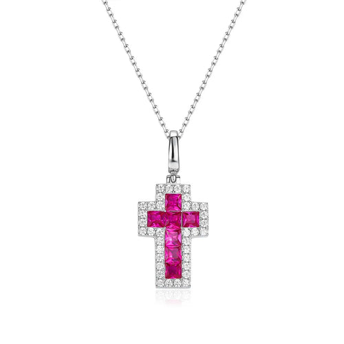 Scarlet Grace Cross Necklace