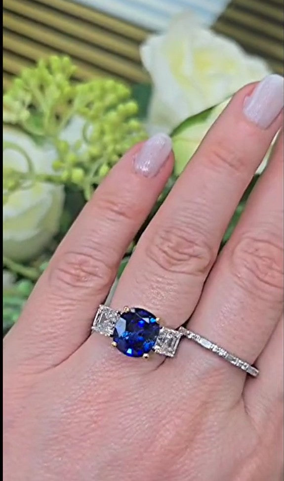 Three Stone Sapphire Ring
