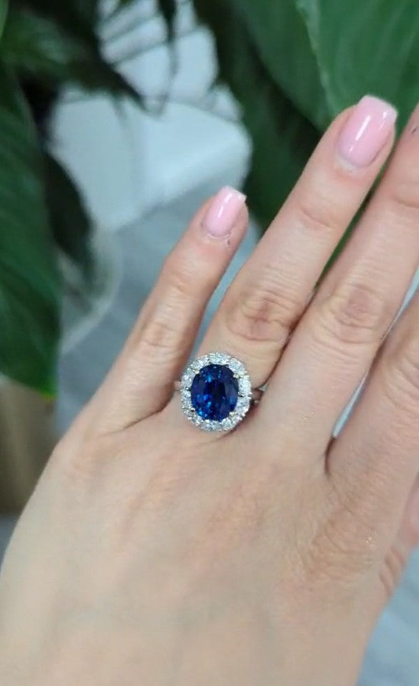 Oval Sapphire And Diamond Ring
