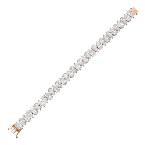 Lab Grown Pear Diamond Tennis Bracelet