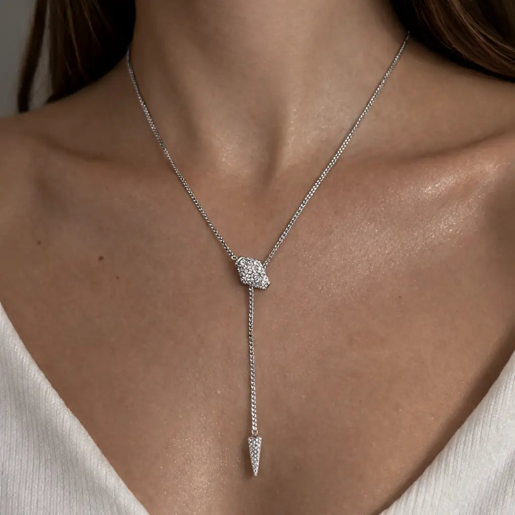 Serpentina Lariat In Platinum