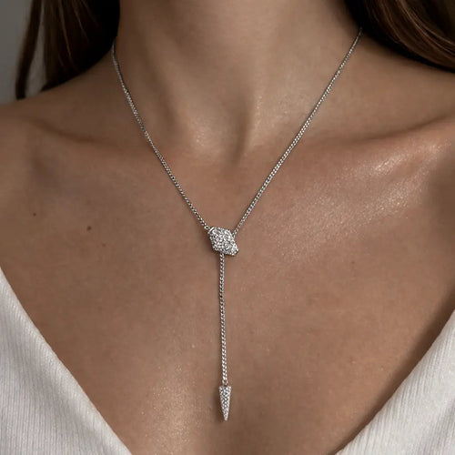 Serpentina Lariat In Platinum