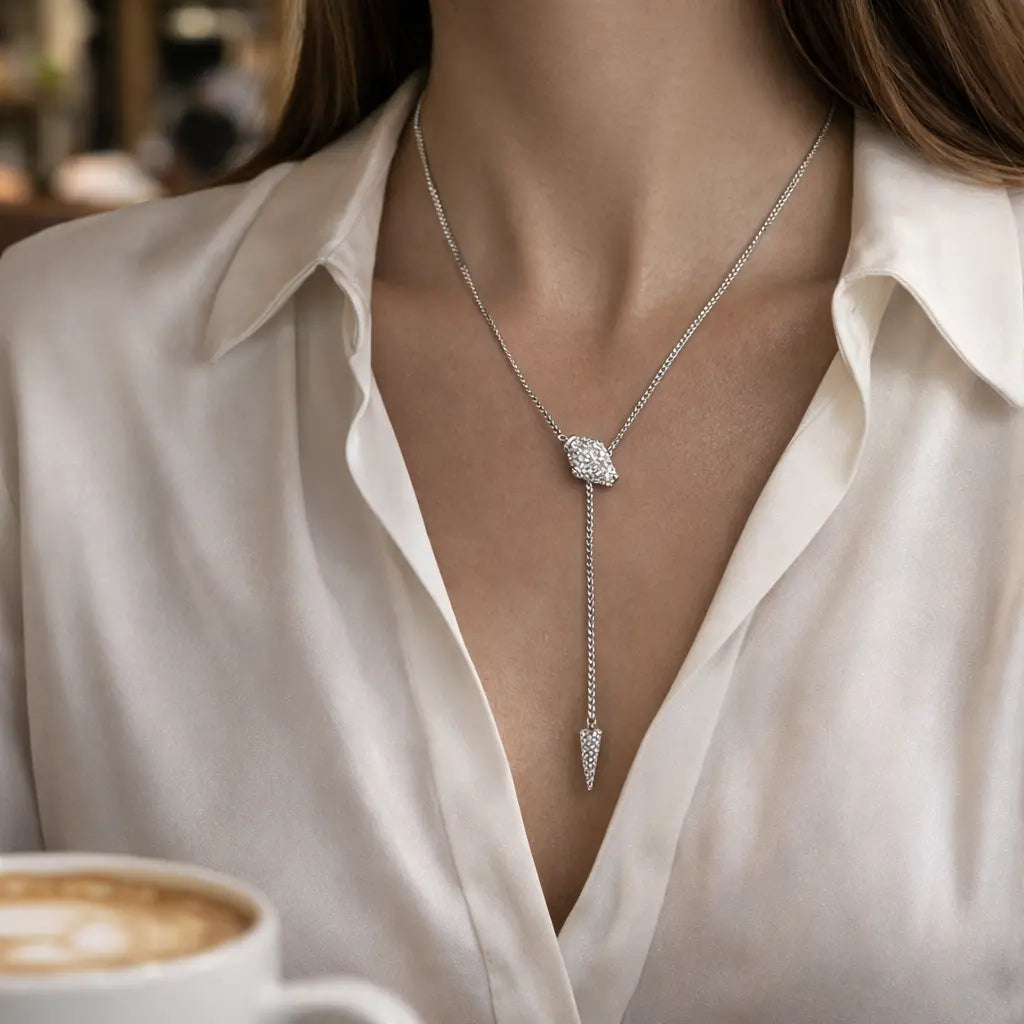 Serpentina Lariat In Platinum