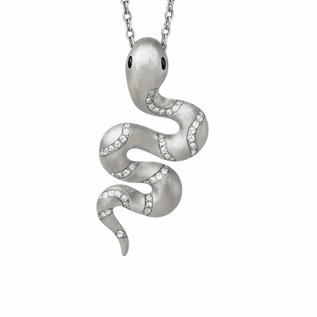 Serpentina Necklace in Platinum