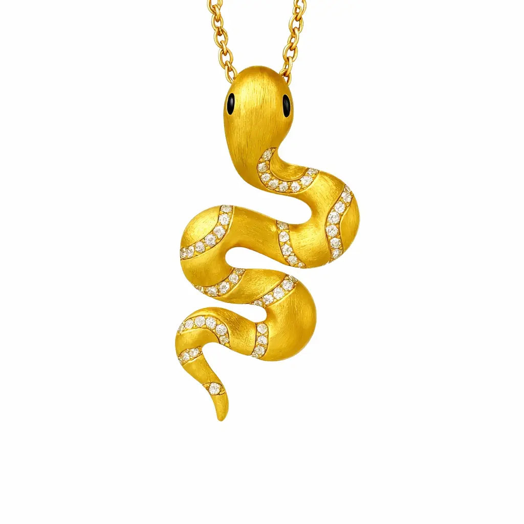Serpentina Necklace in Yellow Gold