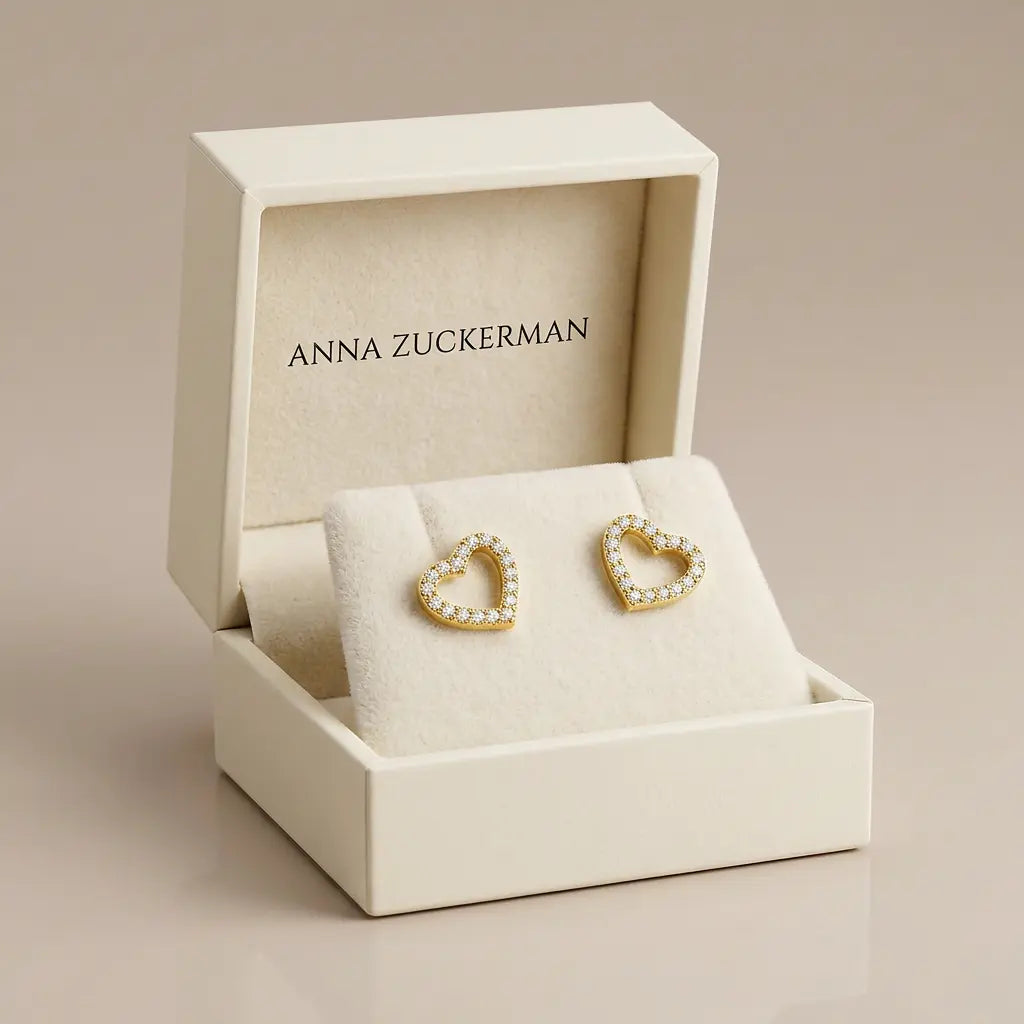 Siena Heart Studs by AZ Essentials
