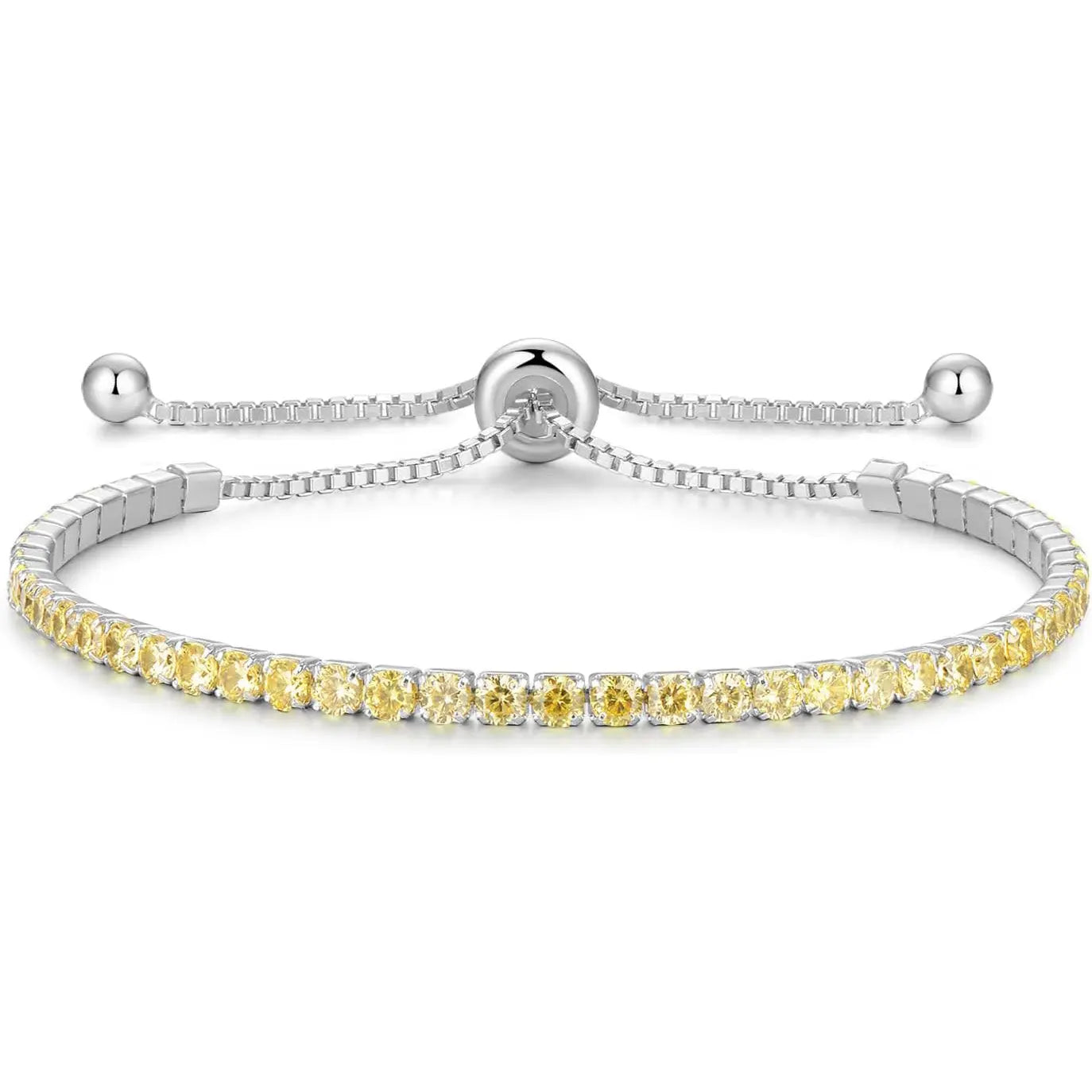 Signature Adjustable Bolo Bracelet in Citrine Crystalline
