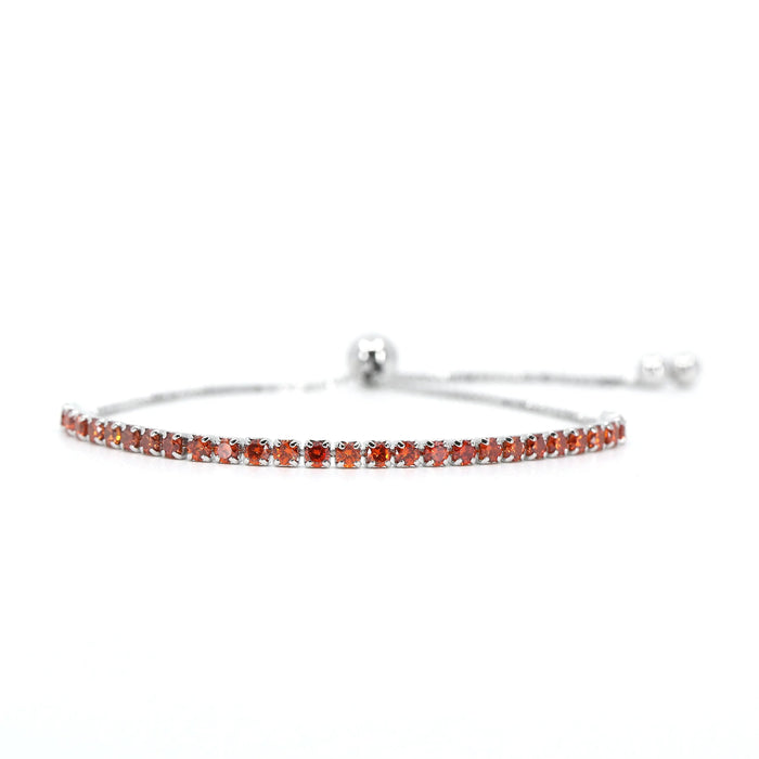 Signature Adjustable Bolo Bracelet in Orange Topaz Crystalline