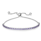 Signature Adjustable Bolo Bracelet in Purple Amethyst