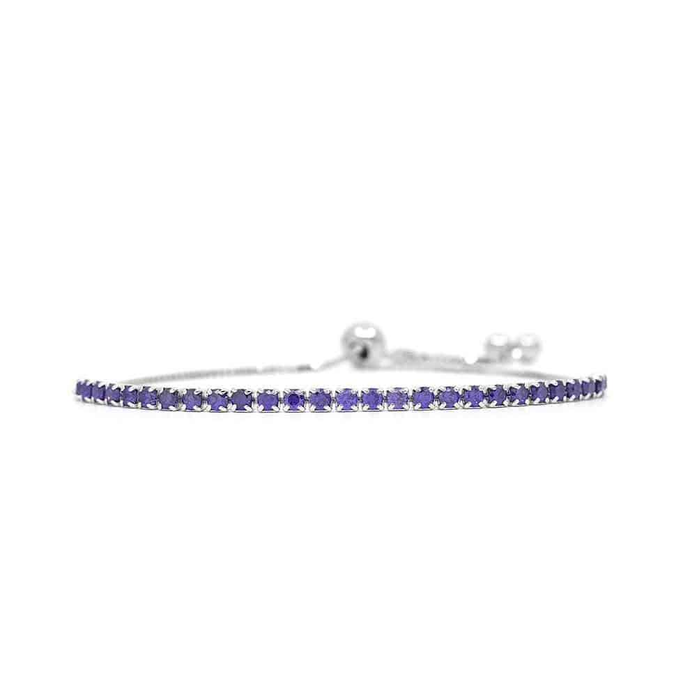 Signature Adjustable Bolo Bracelet in Amethyst