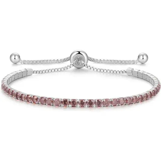 Signature Adjustable Bolo Bracelet in Garnet
