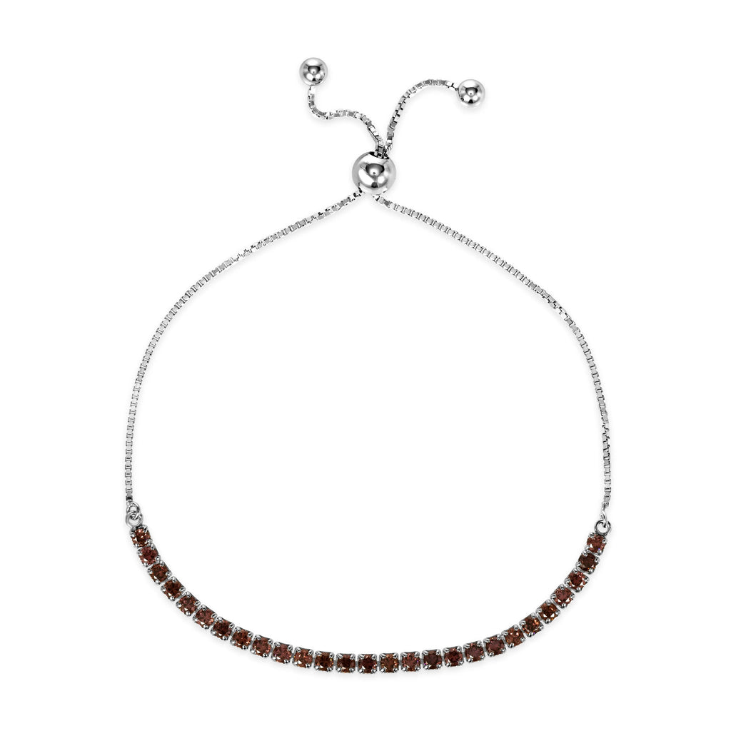 Signature Adjustable Bolo Bracelet in Garnet