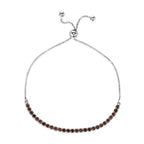 Signature Adjustable Bolo Bracelet in Garnet