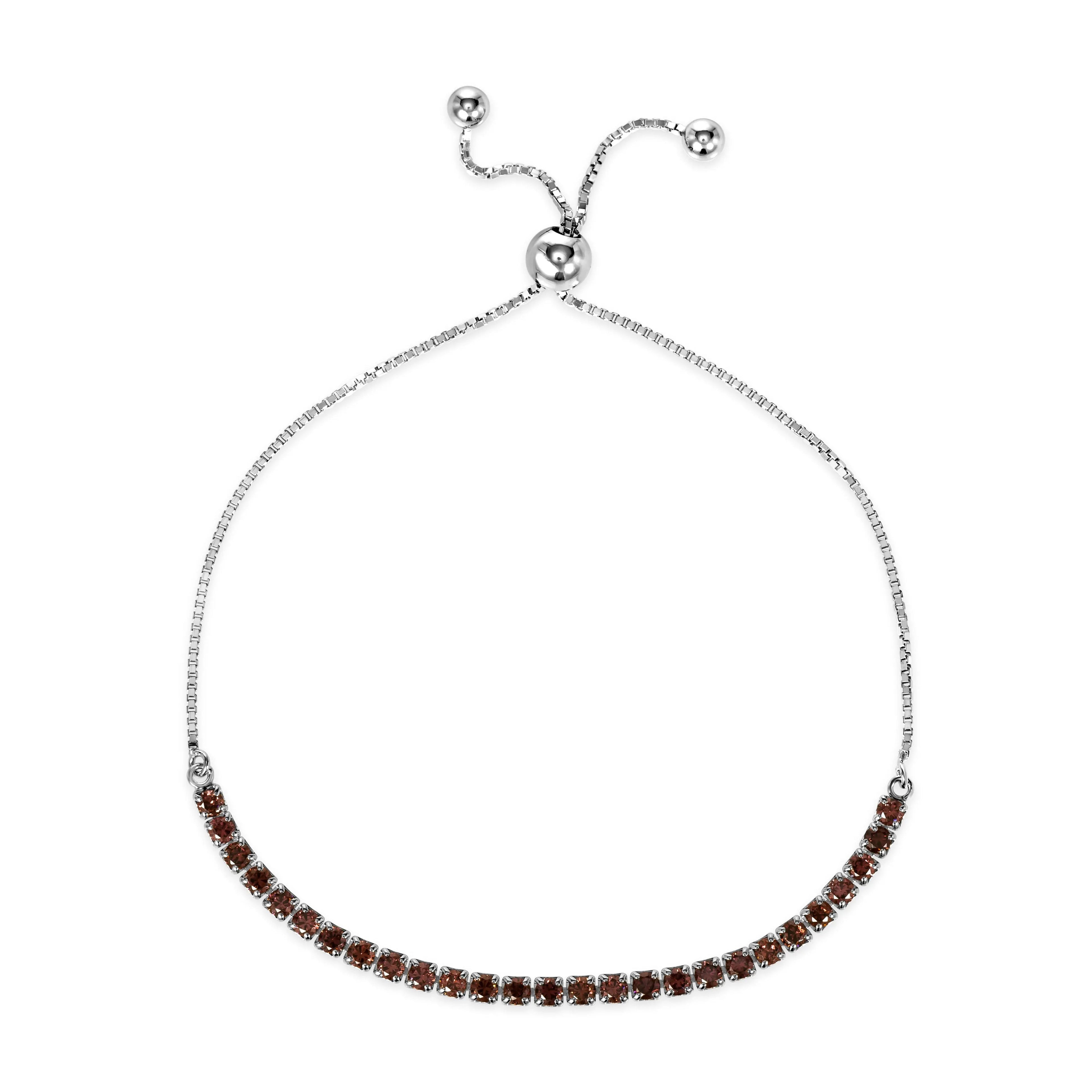 Signature Adjustable Bolo Bracelet in Garnet