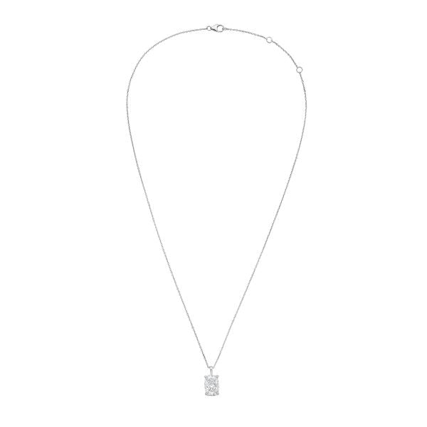 Lab Grown Cushion Diamond North South Pendant