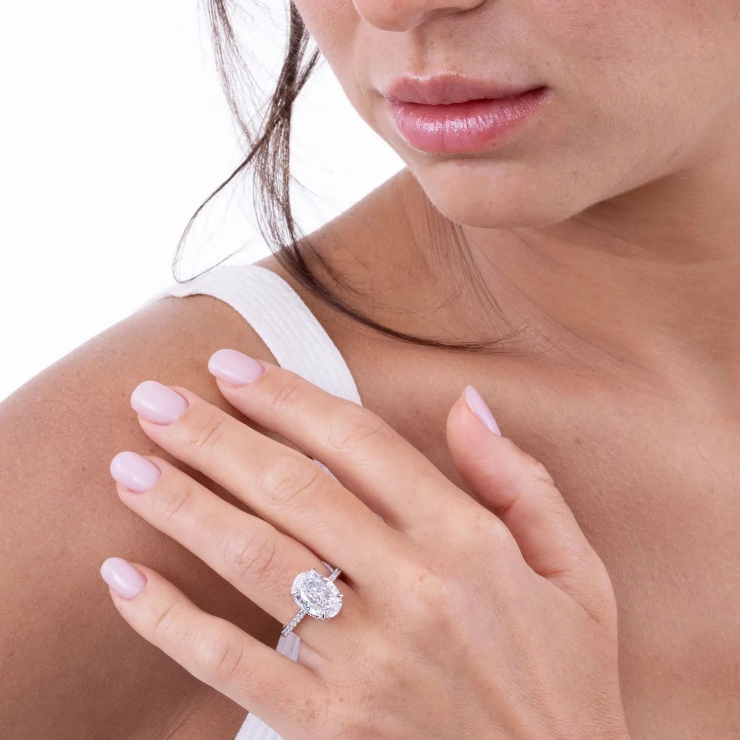 Skinny 5 Carat Oval Solitaire Ring