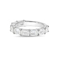 Lab Grown East West Emerald Diamond 3/4 Band