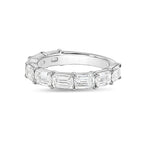 Lab Grown East West Emerald Diamond 3/4 Band