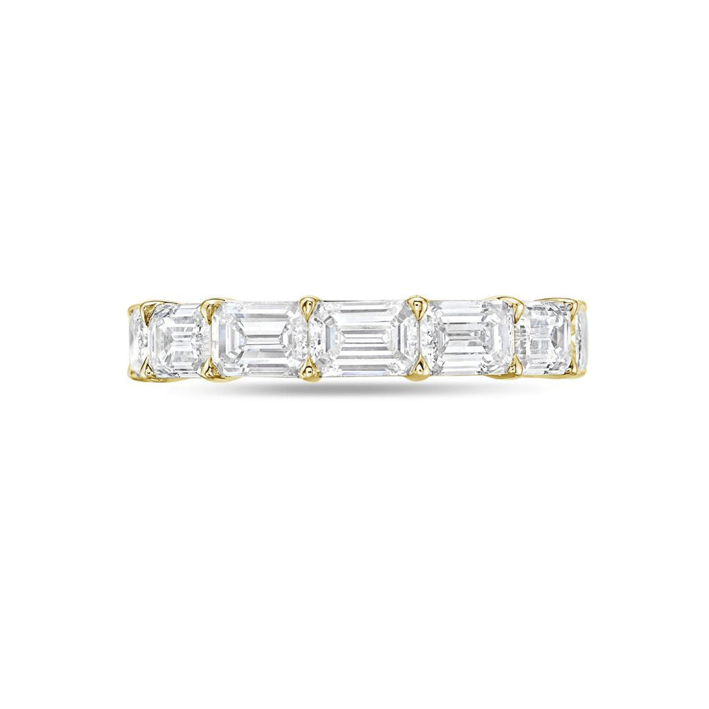 Lab Grown East West Emerald Diamond 3/4 Band