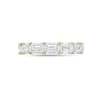 Lab Grown East West Emerald Diamond 3/4 Band