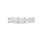 Lab Grown East West Emerald Diamond 3/4 Band