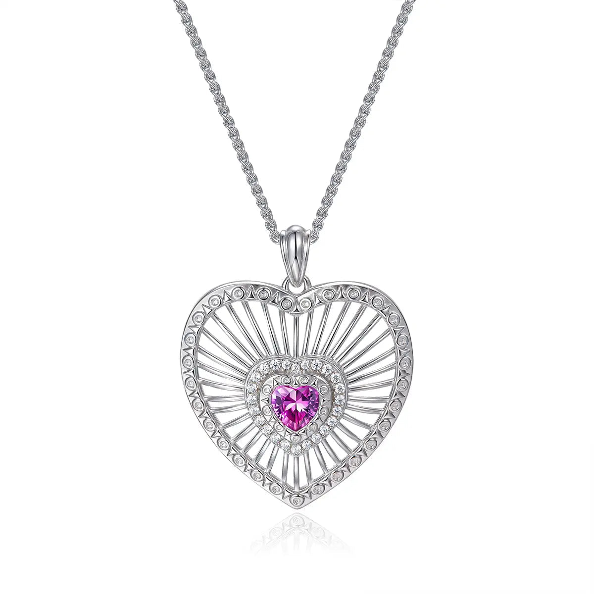 Vintage Pink Sapphire Heart