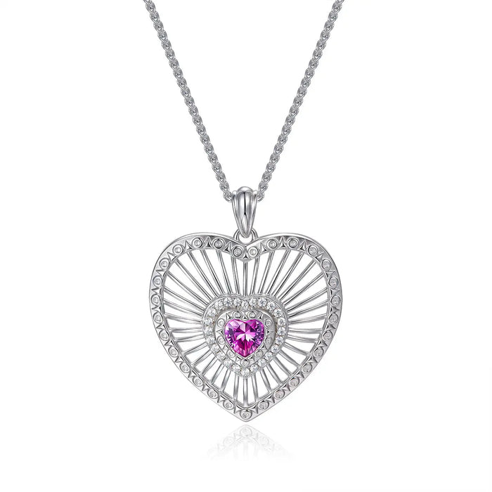 Vintage Pink Sapphire Heart