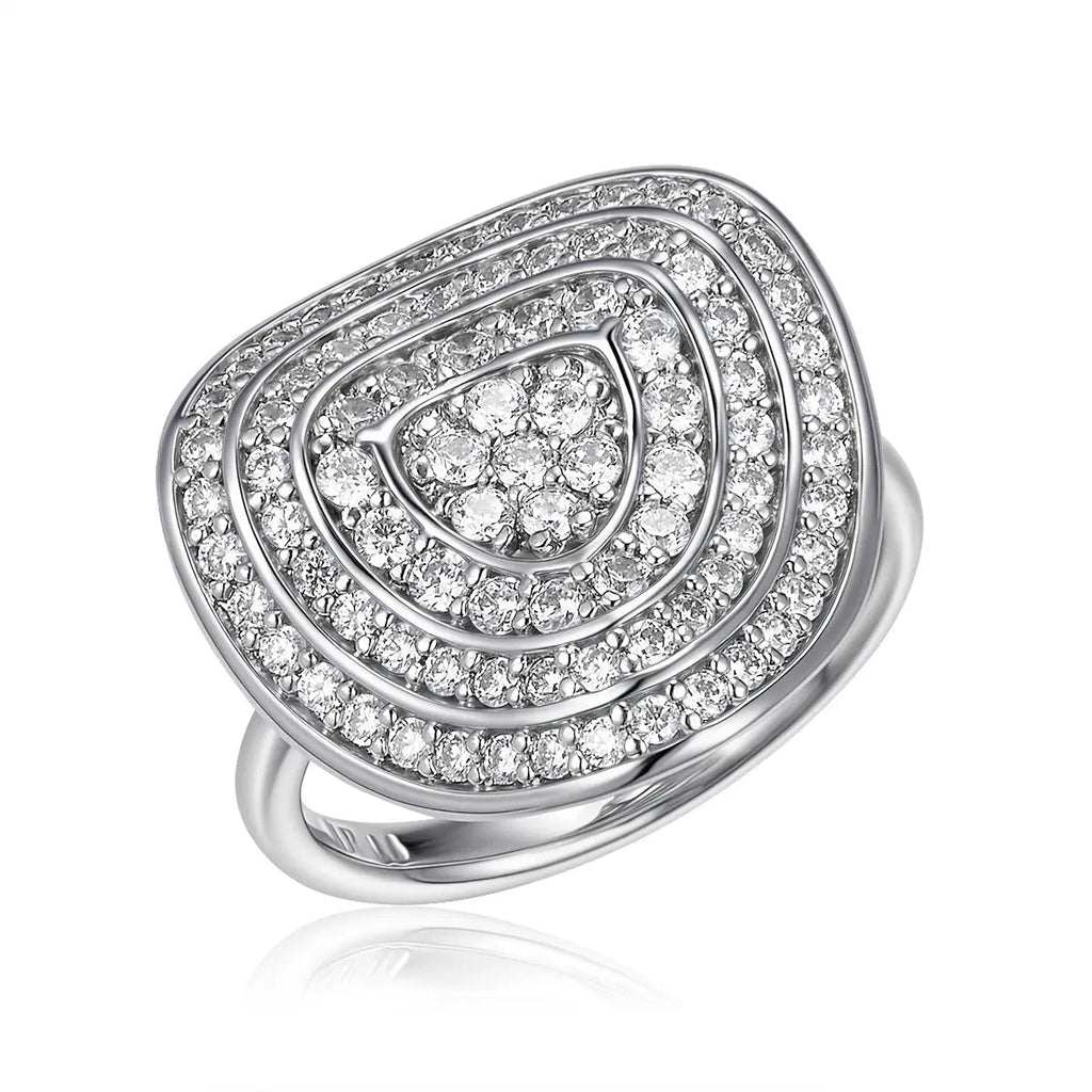 Spiral Pavé Cocktail Ring