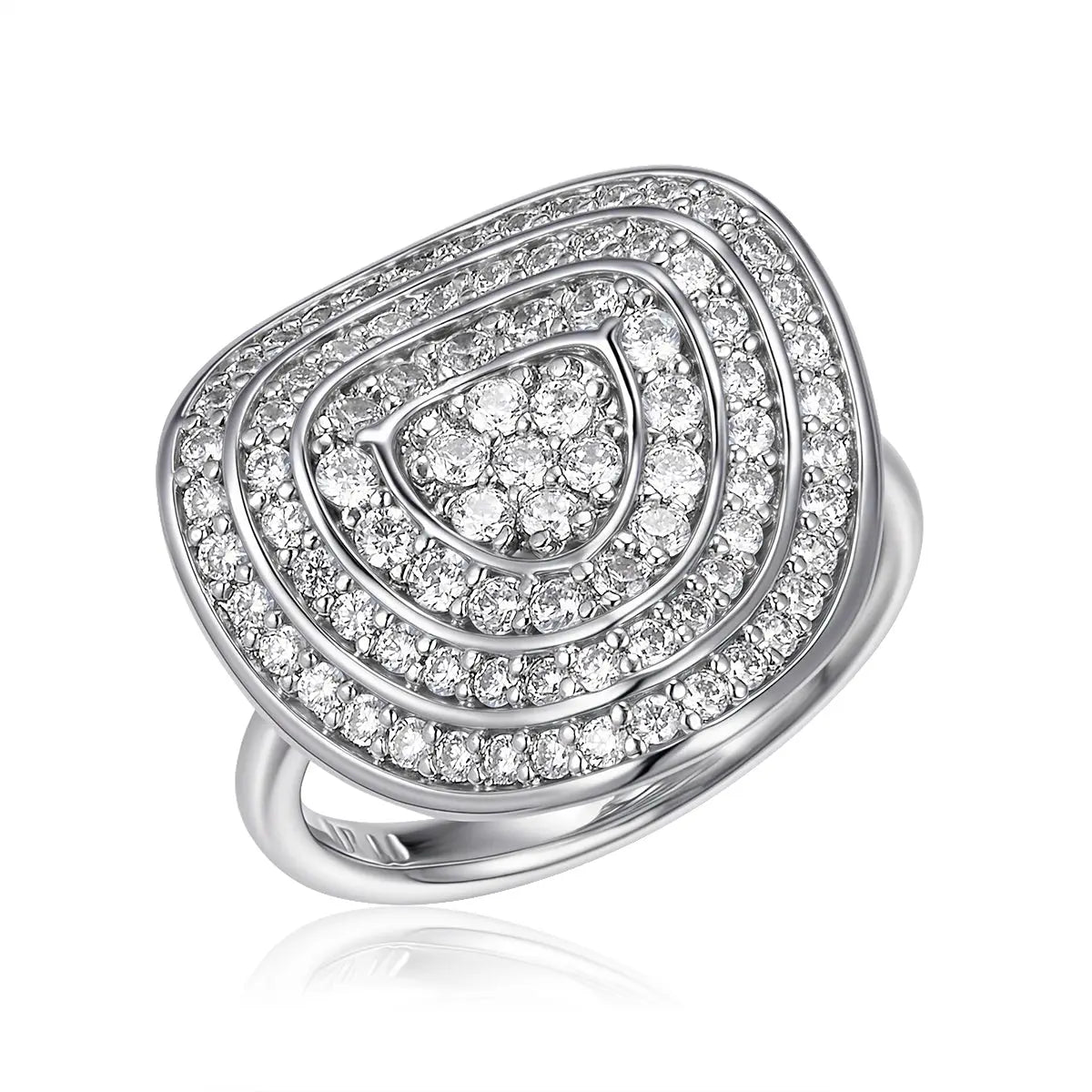 Spiral Pavé Cocktail Ring