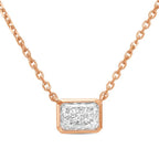 Lab-Grown Radiant Cut Diamond Bezel Pendant