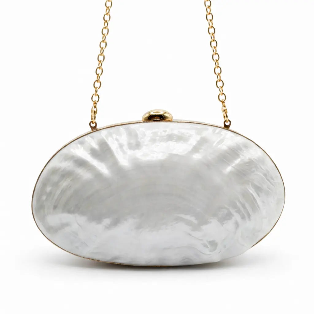 Sun-Kissed Shell Clutch