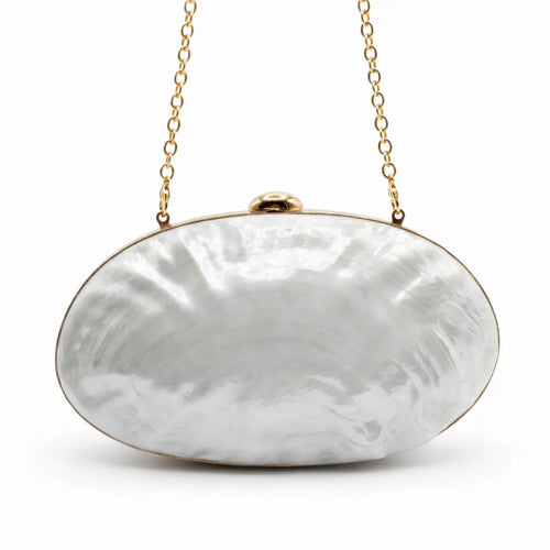 Sun-Kissed Shell Clutch
