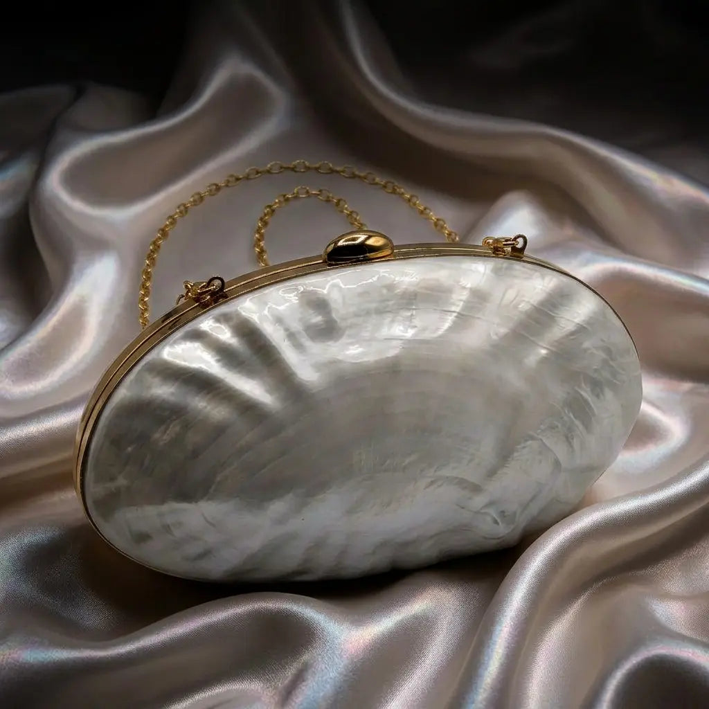 Sun-Kissed Shell Clutch