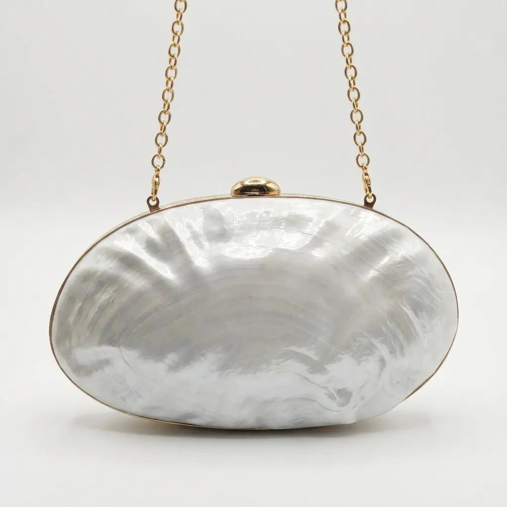 Sun-Kissed Shell Clutch