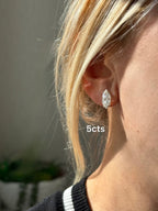 Lab Grown Marquise Diamond Studs