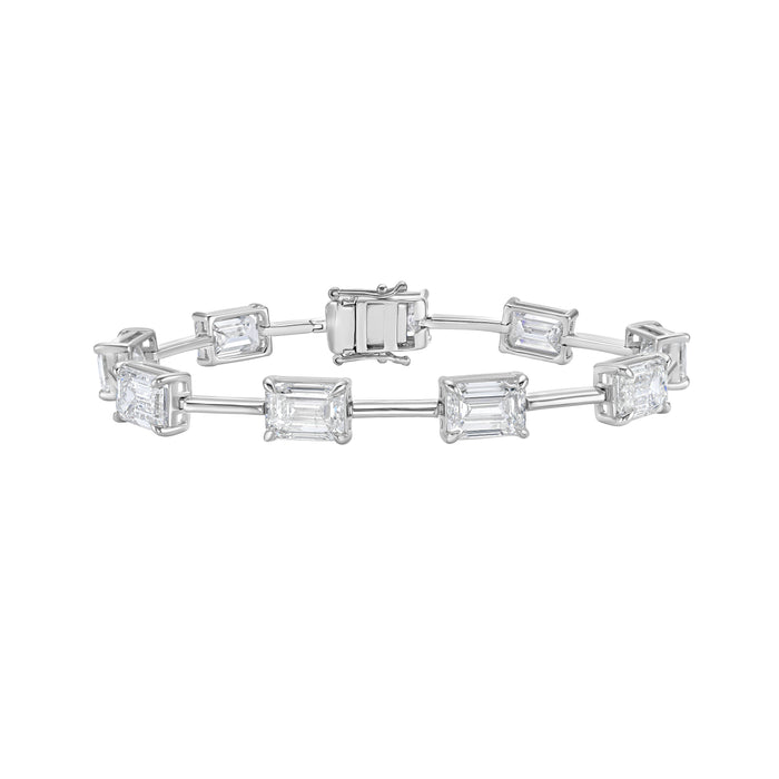 Lab-Grown Emerald-Cut Diamond Station Bracelet