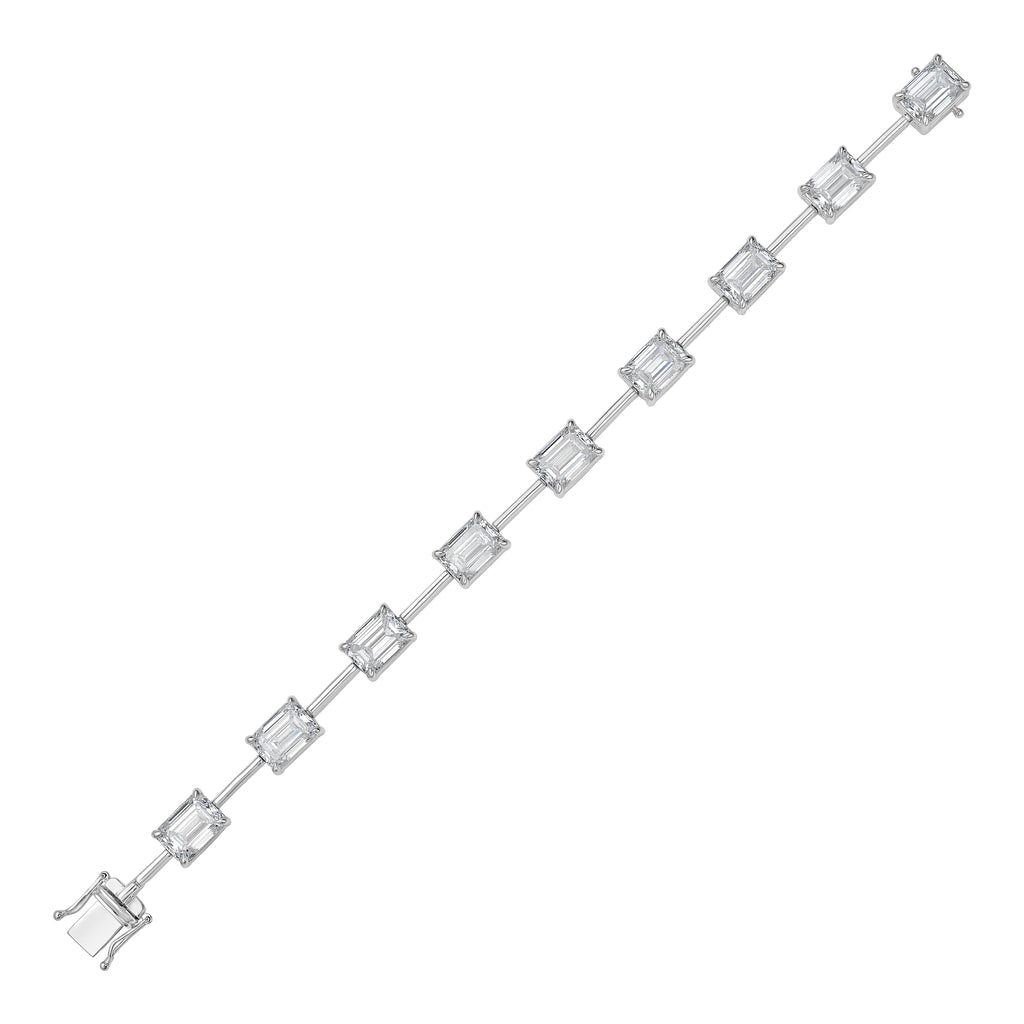Lab-Grown Emerald-Cut Diamond Station Bracelet