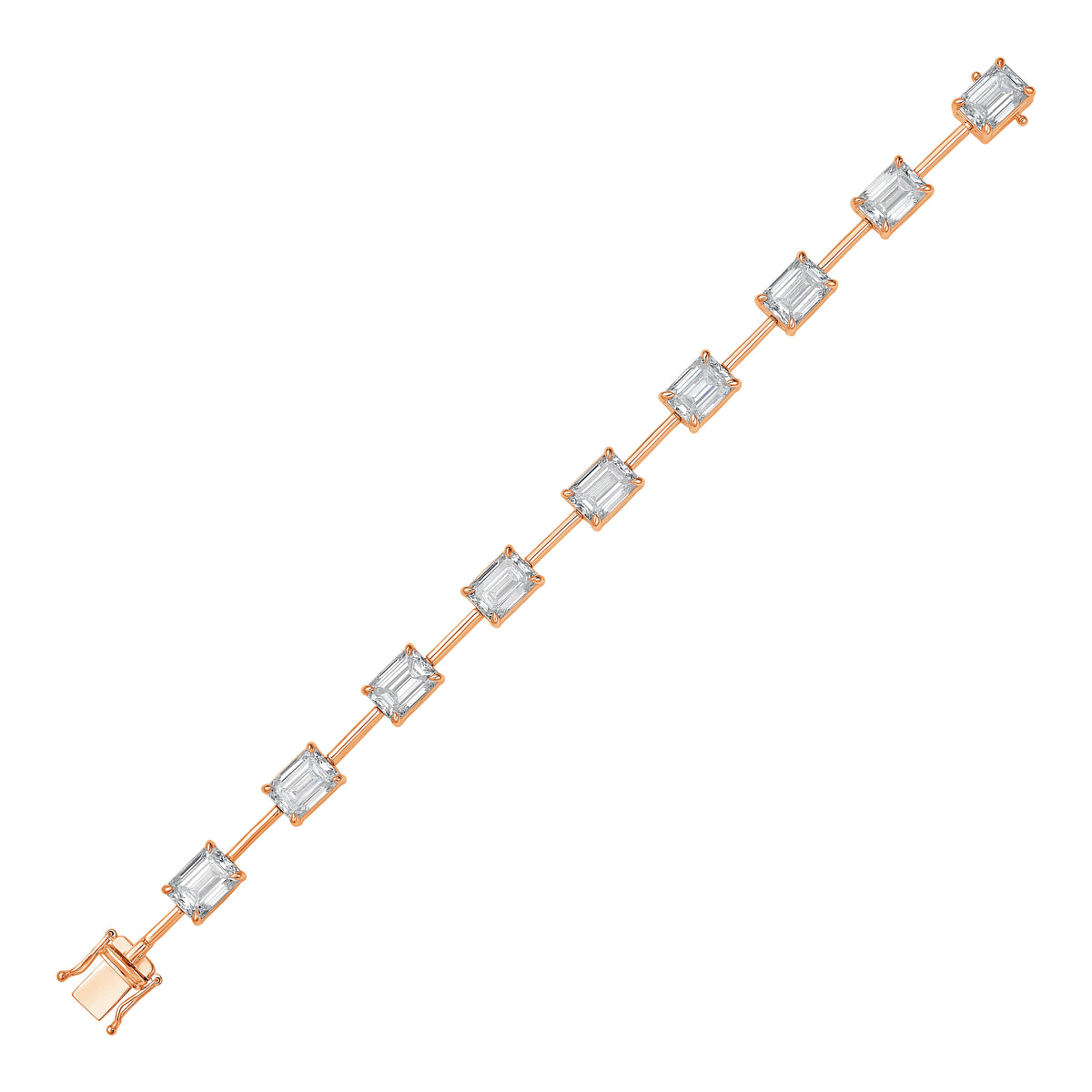 Lab-Grown Emerald-Cut Diamond Station Bracelet