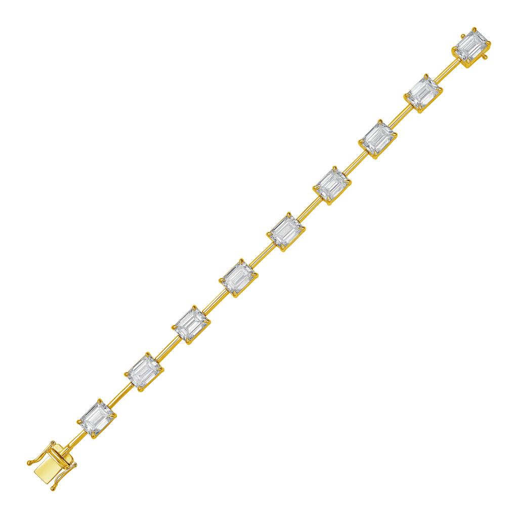 Lab-Grown Emerald-Cut Diamond Station Bracelet