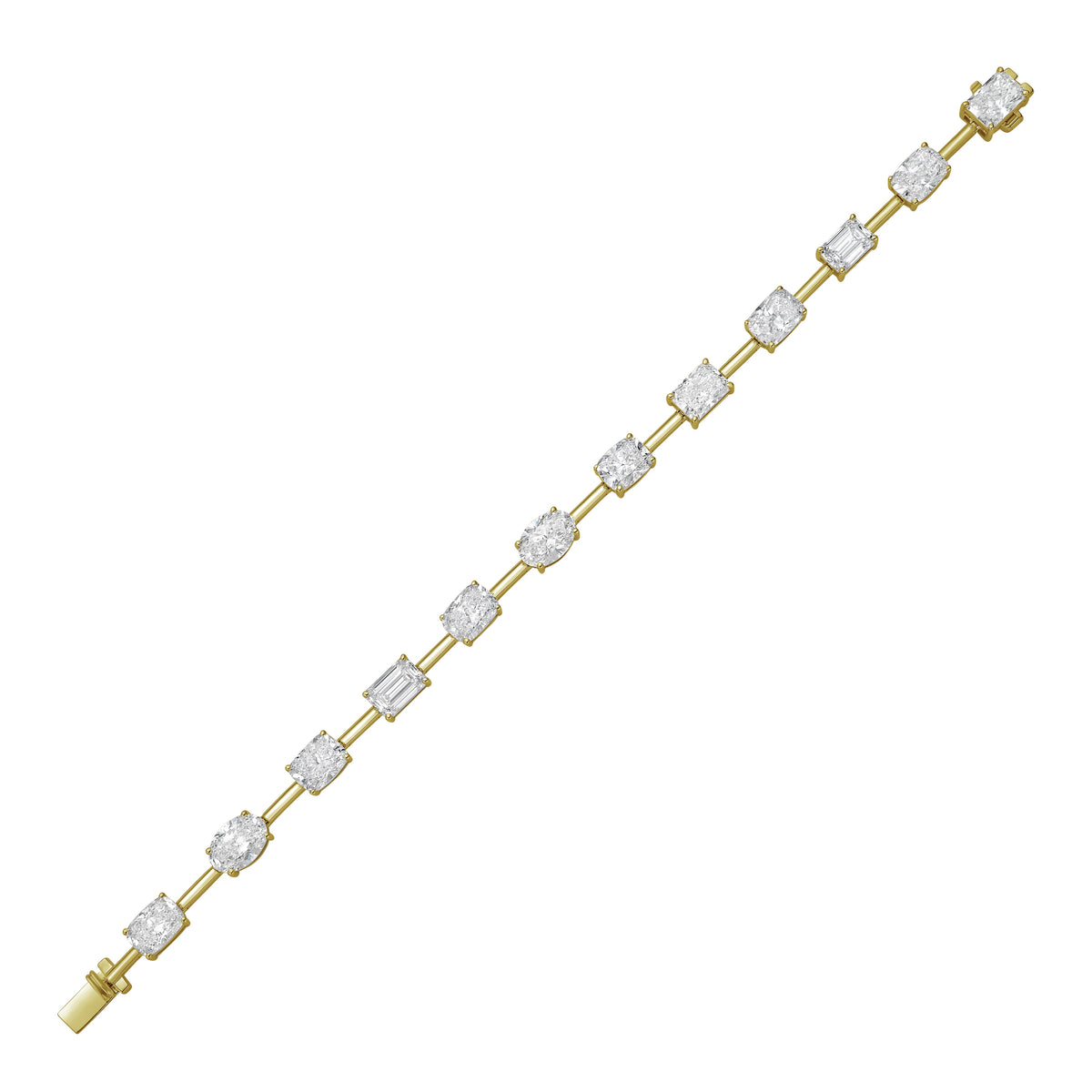 Lab Grown Multi-Cut Diamond Bracelet