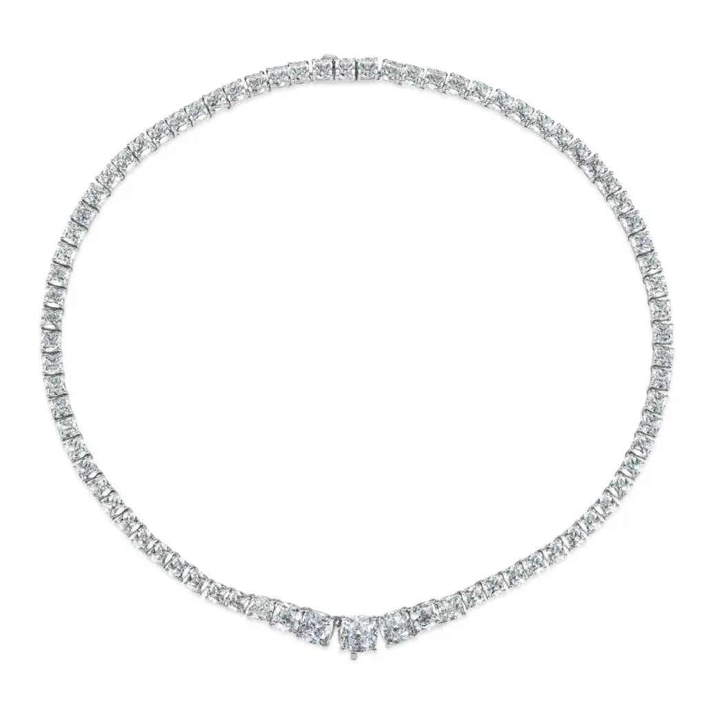 Tennis Necklace with Clasp for Pendant