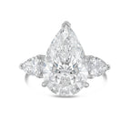 Lab-Grown Three Pear Diamond Ring